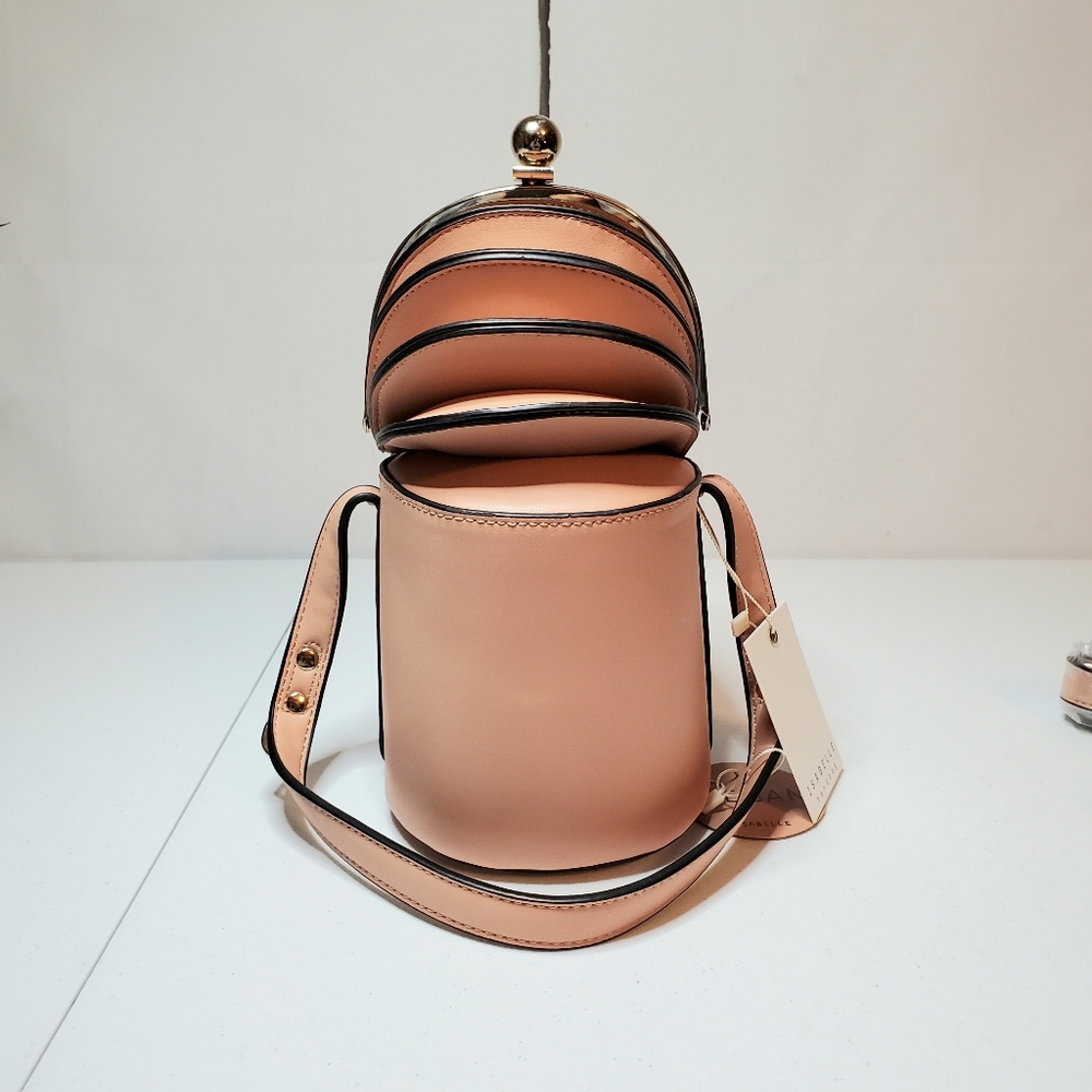 *SOLD* Isabelle Accordion Vegan Leather Bucket Bag - Picture 2 of 9